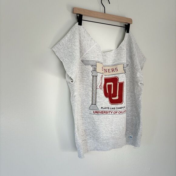 Vintage 80s Discus Athletic Sweatshirt OU Oklahoma Sooners Football Medium USA - Picture 6 of 16